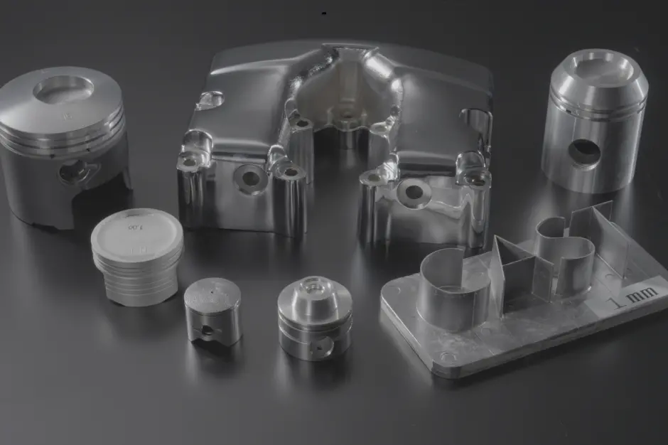 Products made by gravity casting using aluminum alloy high-silicon materials