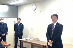 茨城工場　飯田社長ご来社